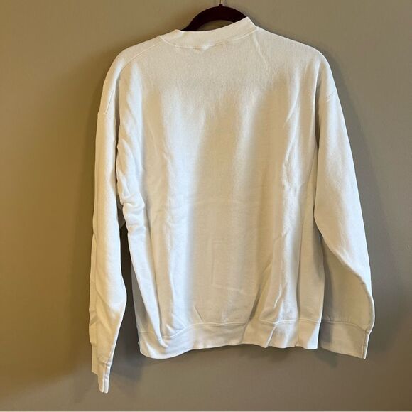 ✨ Vintage Fruit of the Loom White Baby Jesus Sweatshirt Large - Picture 9 of 11
